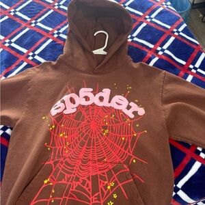 sp5der hoodie brown
